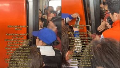 Rescatan a mujer que se le atoró mano en puertas de vagón del Metro
