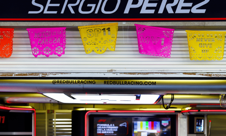 Red Bull adorna con papel picado sus boxes en el Hermanos Rodríguez