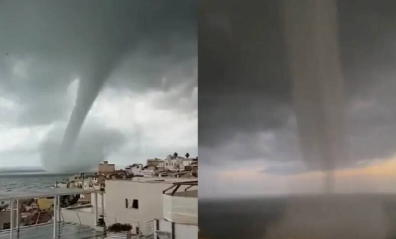 Enorme tromba marina sorprende a habitantes en la costa italiana