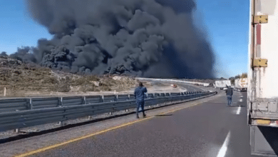 Accidente provoca explosión de pipa en autopista Puebla-Veracruz