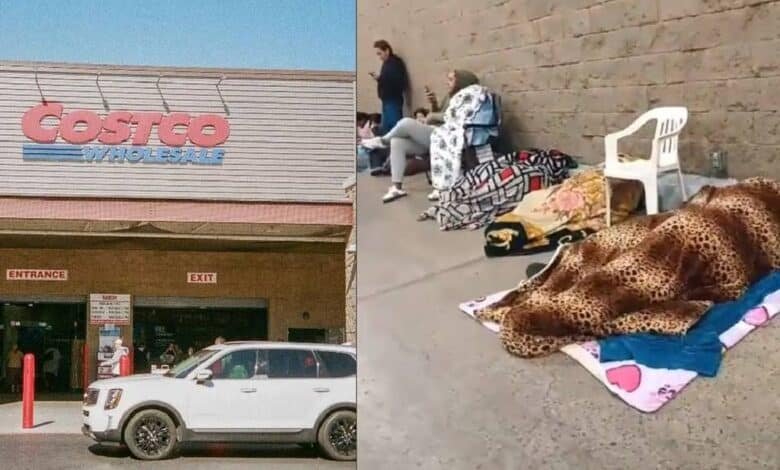 Duermen afuera de Costco a la espera de un postre