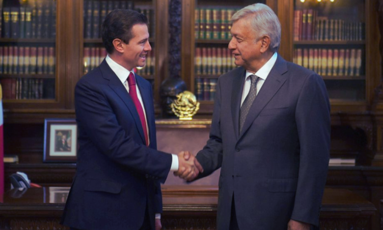 AMLO compara el fin de su sexenio con el de Peña Nieto