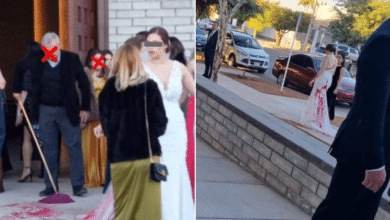 Atacan a novia con pintura roja en pleno día de su boda