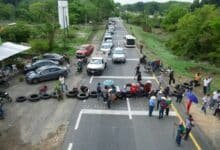 Bloqueo en la autopista 185 de Jáltipan, Veracruz