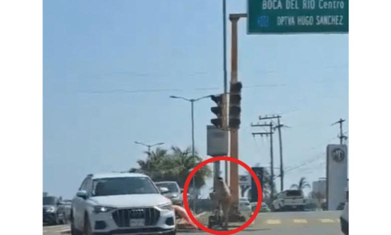 Video: Mujer es captada cambiandose de ropa en pleno paso peatonal en Bocal del Río