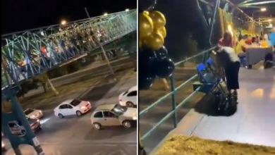 Usan puente del Peri como salón de fiestas y se vuelve viral