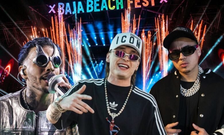 Peso Pluma, Fuerza Regida y Raw Alejandro en el Baja Beach Fest