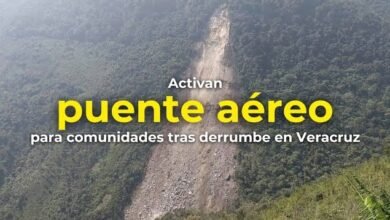 Veracruz | Activan puente aéreo para comunidades tras derrumbe en Veracruz