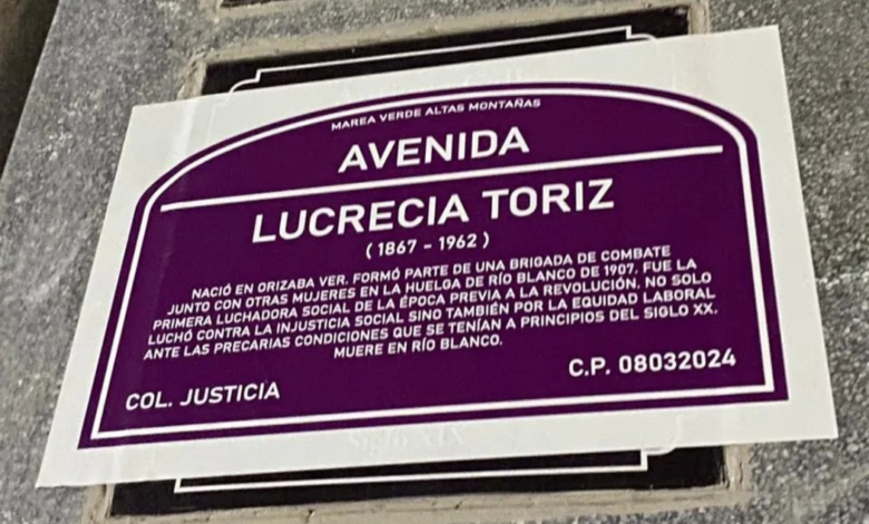 Como acto simbólico, cambian nombres de las calles por el de mujeres activistas en Orizaba