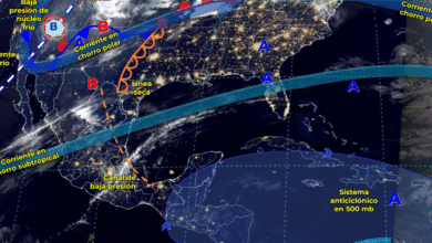 Frente Frío provocará lluvias al Norte y Sur del país