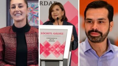 Sheinbaum, Xóchitl y Máynez encuestas.