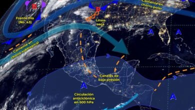 El frente frío No. 43 y canales de baja presión afectarán al país