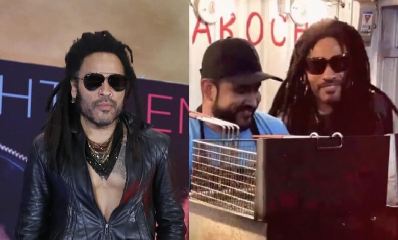 Video: Lenny Kravitz vende hamburguesas en la CDMX