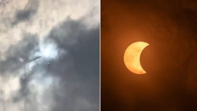 Video: Captan a OVNI volando durante el eclipse en EU