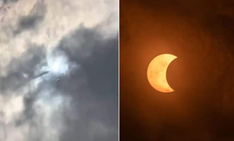 Video: Captan a OVNI volando durante el eclipse en EU