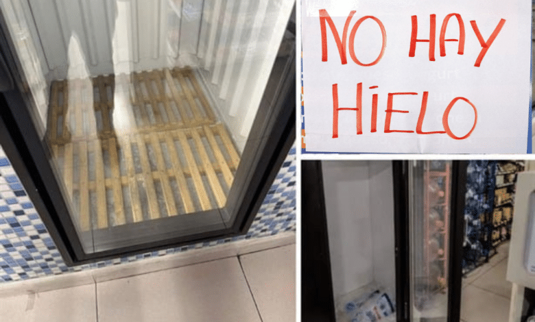 No hay hielo, xalapeños hacen largas filas para comprarlo por barras