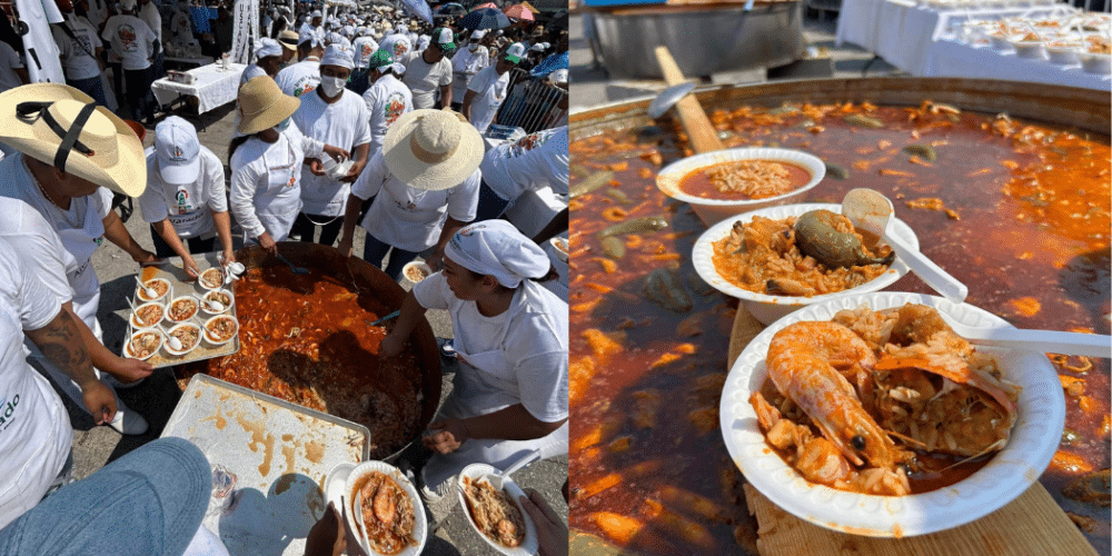 Rompen récord del "Arroz a la Tumbada" más grande del mundo en Alvarado