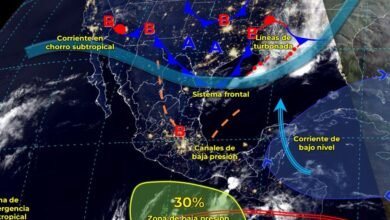 Se pronostican lluvias fuertes con descargas eléctricas en el noreste, centro, oriente y sureste de México