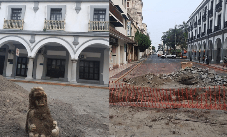 INAH desmiente hallazgo de piezas arqueológicas en obras del Centro Histórico de Veracruz