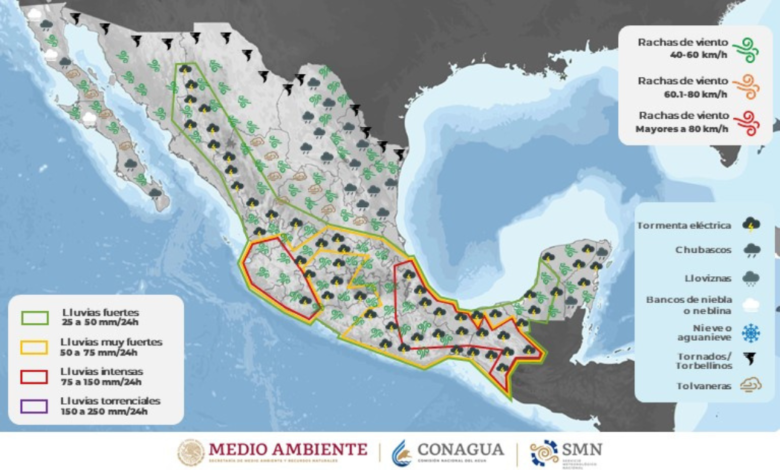 Clima hoy 26 de junio, se esperan lluvias en varios estados del país