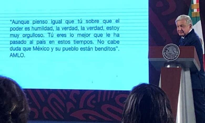 AMLO revela mensaje a Claudia Sheinbaum