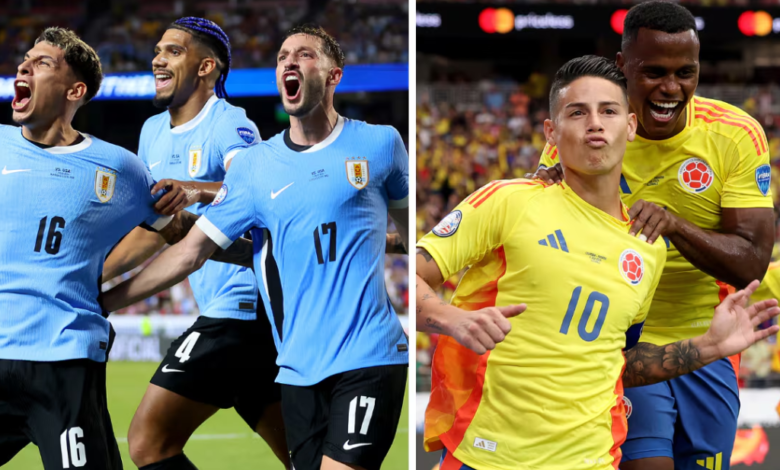 Horario y canales para ver la Semifinal Uruguay vs. Colombia