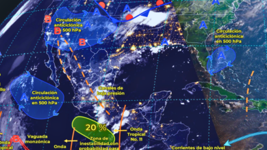 Pronostican lluvias intensas y posibles torbellinos en varias regiones de México