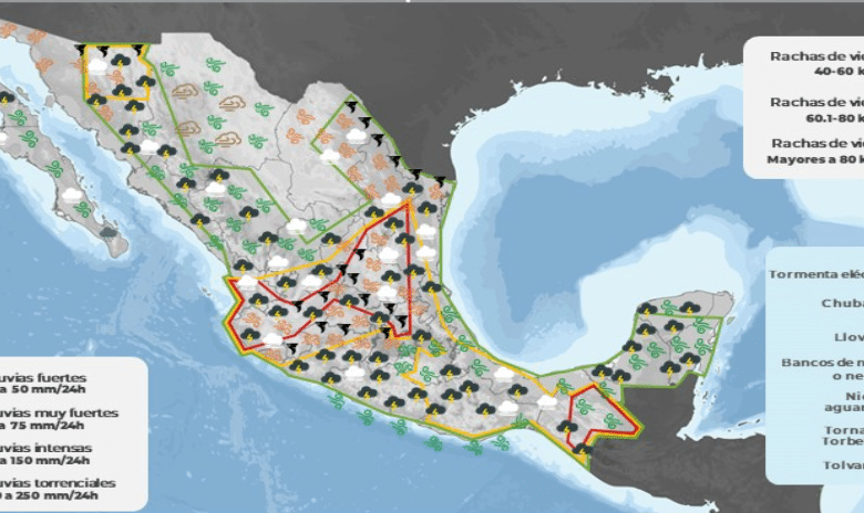 Clima hoy 27 de julio, se pronostican lluvias intensas para varios estados