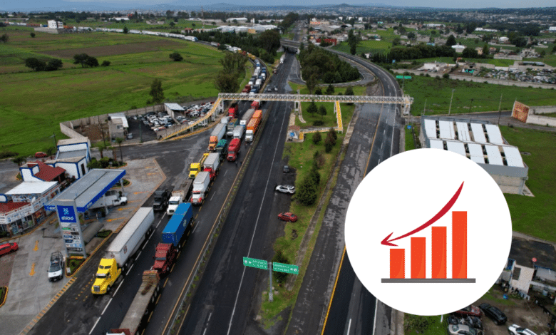 Pérdidas por 4 mil millones de pesos tras bloqueo en la autopista México-Puebla y Arco Norte