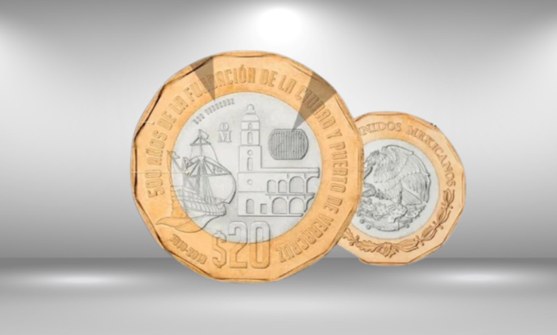 Moneda de 20 pesos conmemorativa de Veracruz se vende por más de 600 mil pesos