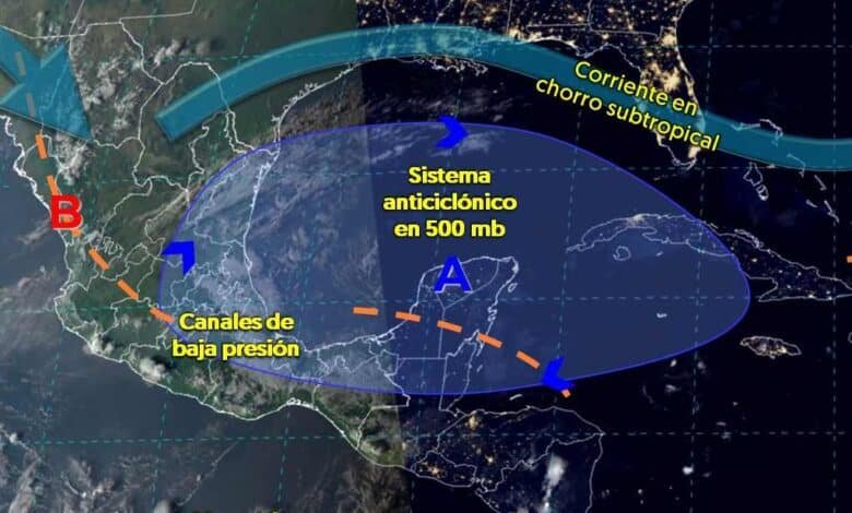 Se pronostican lluvias puntuales fuertes en estados del oriente y sureste del país