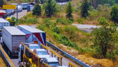 Larga fila de autos en la autopista Acatzingo-Ciudad Mendoza por accidente