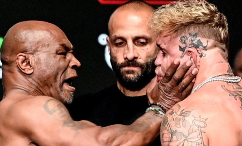 Mike Tyson golpeó a Jake Paul en el pesaje previo a la pelea