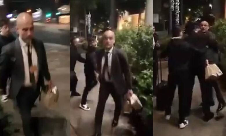 Video. Pep Guardiola se enfrentó con un aficionado en la calle