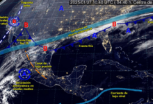 Chiapas espera lluvias fuertes, mientras el norte del país enfrenta frío extremo y nieve