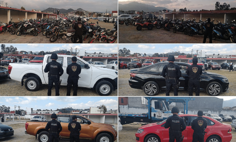 En cateo, aseguran 50 vehículos y 65 motocicletas en San Cristóbal