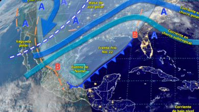 Frente Frío No. 22 y Vaguada Polar traerán frío extremo, vientos fuertes y lluvias al país