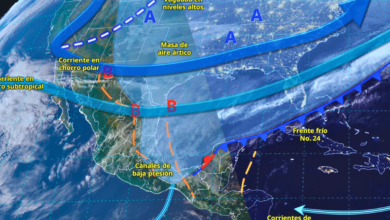 Lluvias muy fuertes y vientos intensos afectan diversas regiones de México