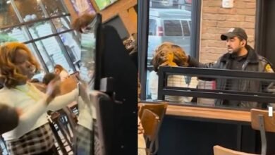 Guardia de seguridad de Taco Bell abofetea a mujer en local de LA