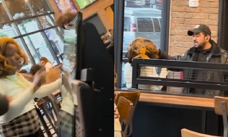 Guardia de seguridad de Taco Bell abofetea a mujer en local de LA