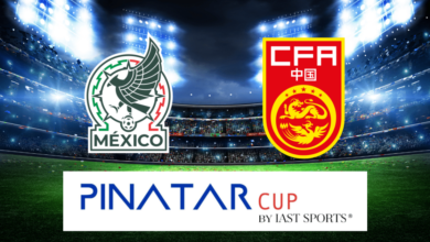 Imagen editada de logos de futbol de México y China
