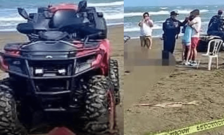 Mujer muere tras ser atropellada por cuatrimoto en playa Chachalacas, Veracruz