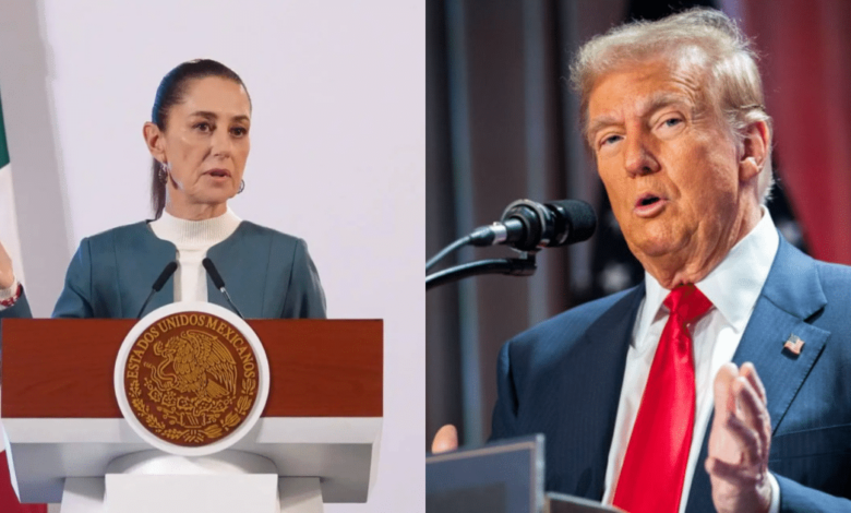 Imagen editada de Claudia Sheinbaum y Donald Trump