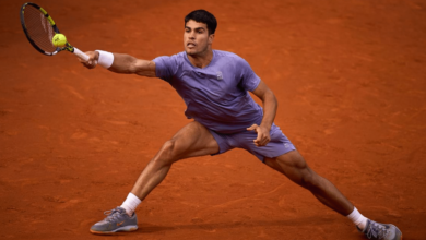 Alcaraz avanza a octavos de final en Roma tras una sólida victoria ante Djere (Foto por Eurosport)