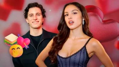 Robe Grill durante la entrevista donde reveló detalles de su cita con Olivia Rodrigo, incluida una divertida anécdota con una revista y un sándwich gigante.
