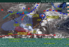 Lluvias puntuales muy fuertes en Guerrero e intensas en diferentes zonas de México