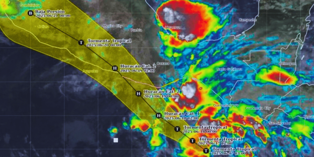 Veracruz bajo amenaza tormenta Erick se intensifica rumbo a México