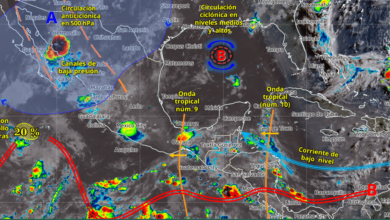 Lluvias intensas afectarán el sur y sureste de México; se esperan fuertes precipitaciones en gran parte del país