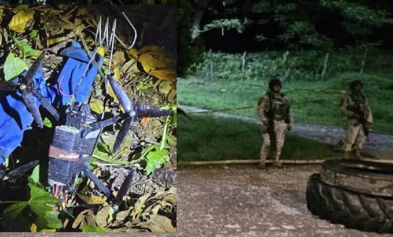 Investigan dron con explosivo en Coxquihui, Veracruz (Fotos de internet)