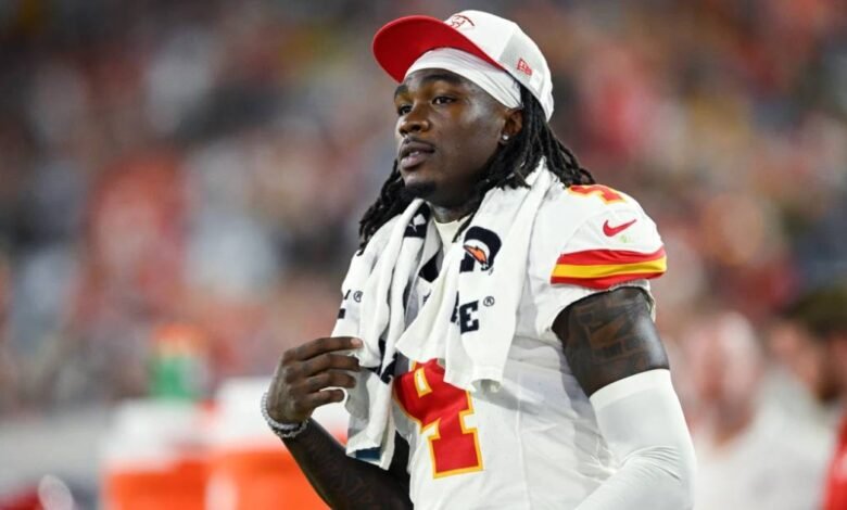 Rashee Rice, receptor de los Kansas City Chiefs suspendido por la NFL